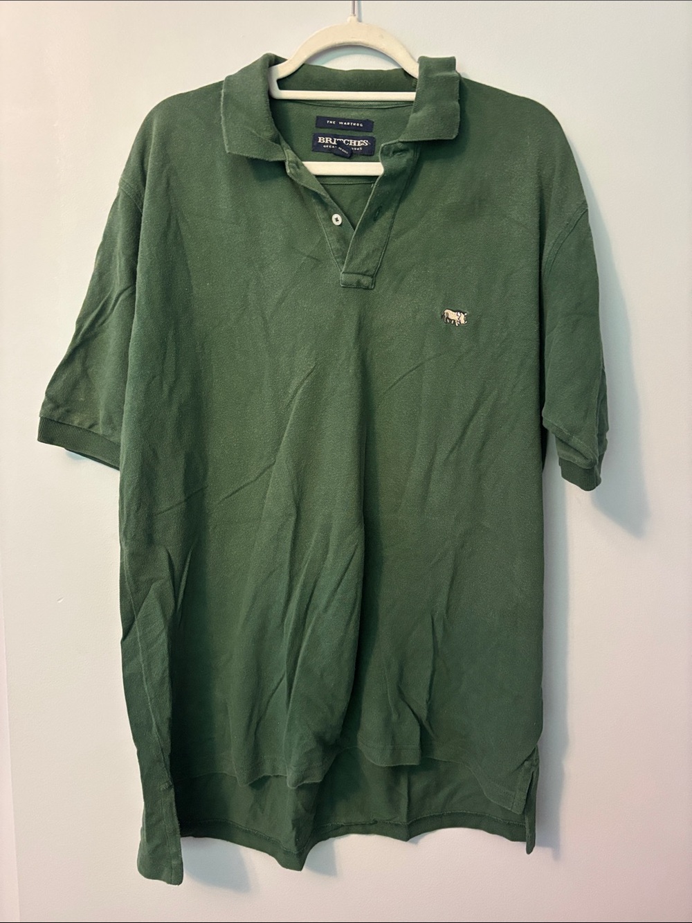 Britches Men's Green Polo with Embroidered Logo